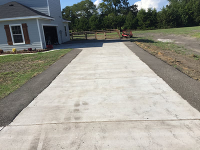Widening concrete driveway with recycled asphalt - New Hope, Tx